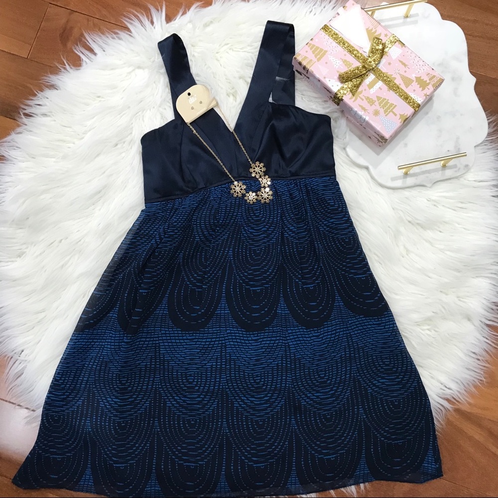 👗Express Navy Blue Sleeveless Dress